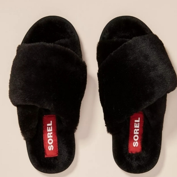 Sorel Black Mail Run Slippers - Picture 2 of 9